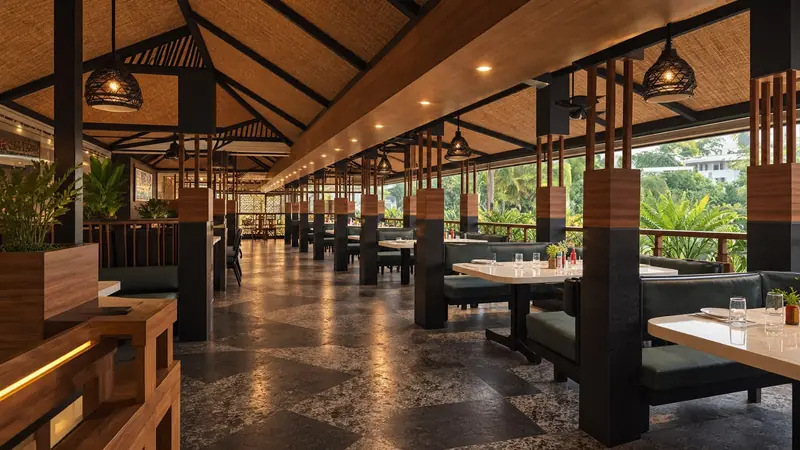 The terrace dining hall